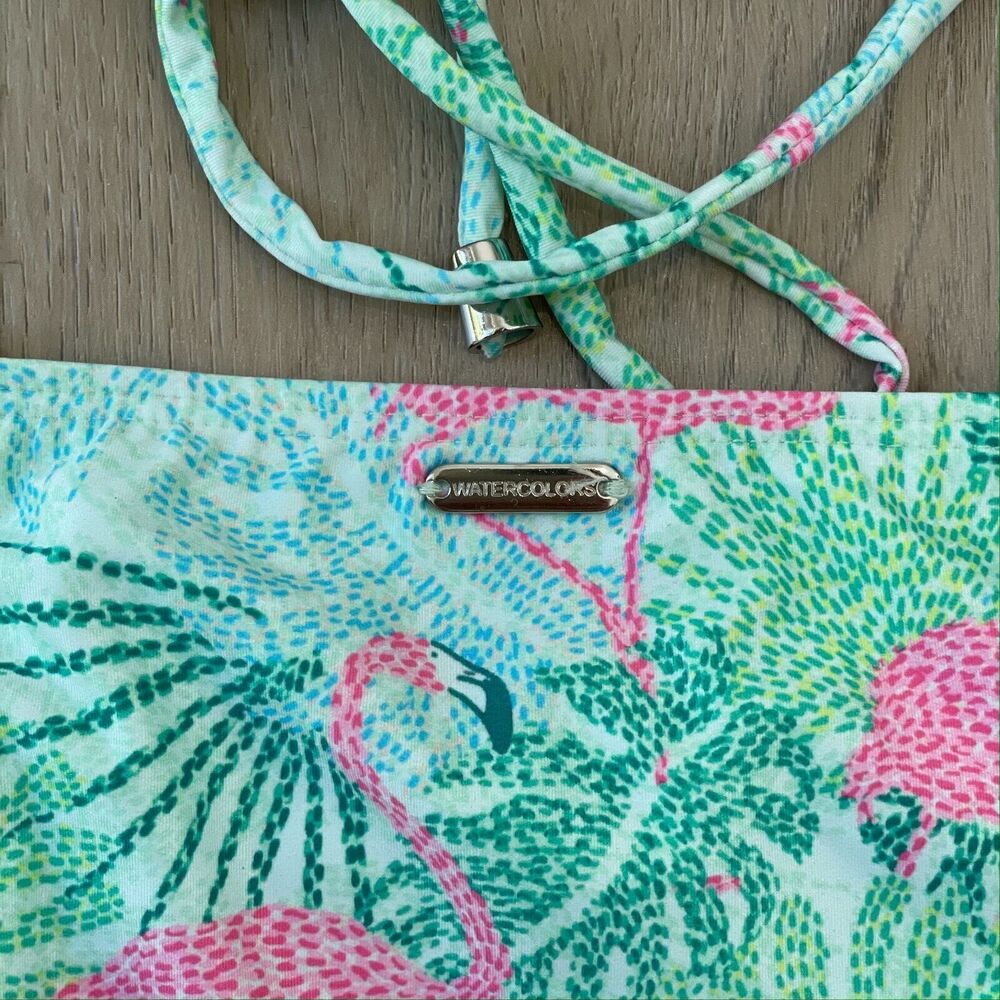 Kenny Flowers Green Tropical Leaf & Pink Floral Bikini - Picture 6 of 11